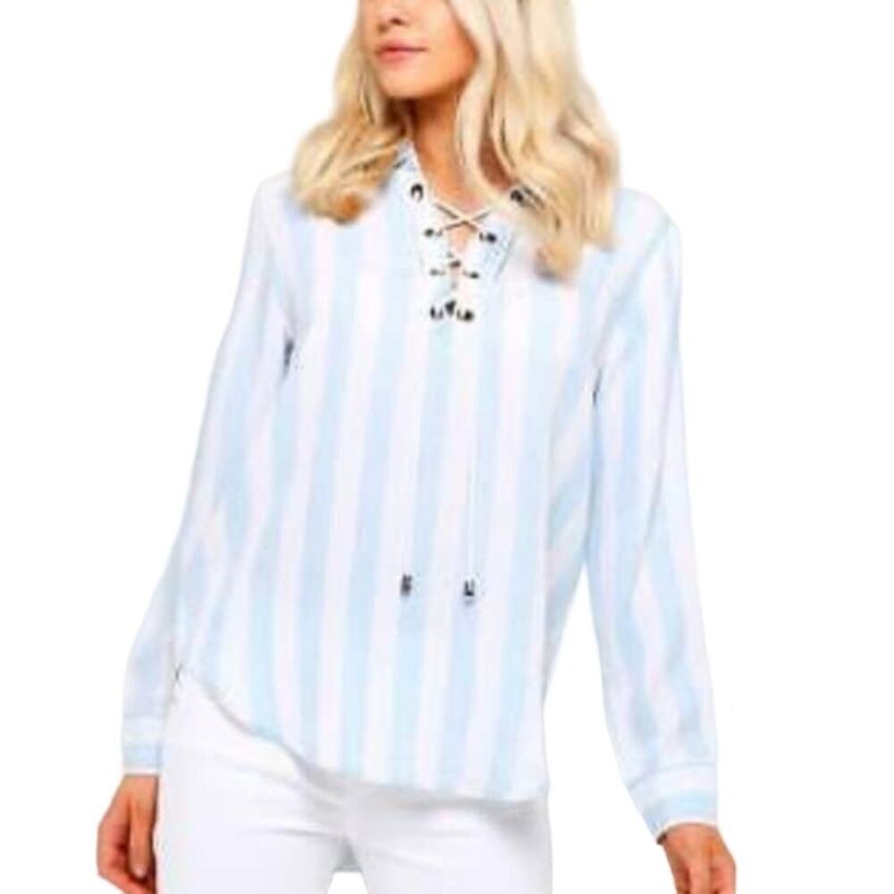 Rails Women's Uli Block Stripe Lace-Up Long Sleev… - image 1